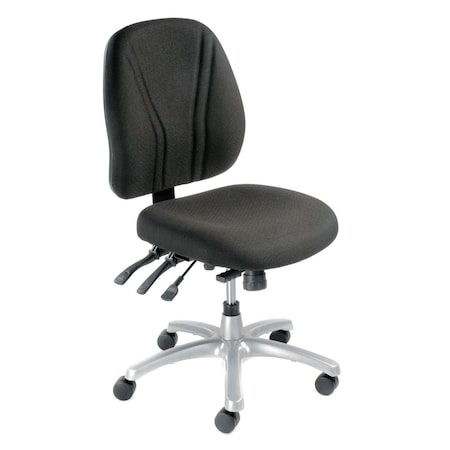 Global Industrial 8-Way Adjustable Ergonomic Chair, Fabric Upholstery, Black 506568BK